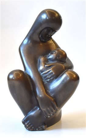 Will Brull  (1922-2019) "Maternità" scultura in 