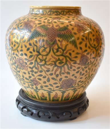 Cina vaso in porcellana decorato com motivi 