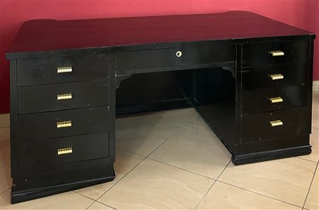scrivania in legno ebanizzato periodo art decò 