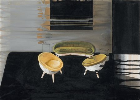 Gioacchino Pontrelli Salerno 1966 The golden glass #4, 2006 Tecnica mista su...