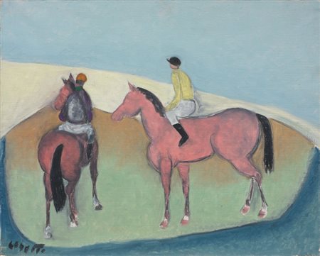 Giuseppe Cesetti Tuscania (Vt) 1902 - 1991 Fantini a cavallo, anni Settanta...