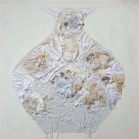 Fathi Hassan Il Cairo 1957 Contatore immortale, 2009 Ricami e cuciture su...