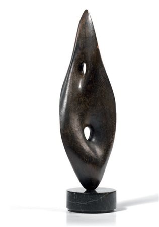 Antoine Poncet Parigi 1928 Torsione Scultura in bronzo con base in marmo...