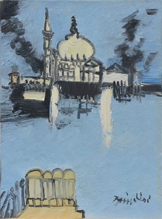 Remo Brindisi Roma 1918 - Lido di Spina (Fe) 1996 Venezia Olio su tela, cm....