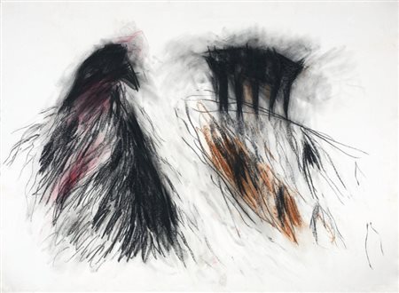 Arcangelo Avellino 1956 Notti di domani, notti di templi, 1985 Carboncino e...