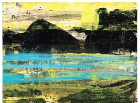 Giovanni Frangi Milano 1959 Santa Fé Olio su carta, cm. 60,5x80,5 Firma e...