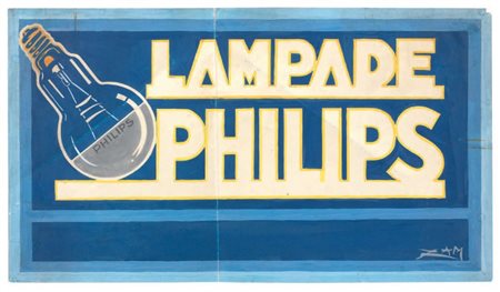 RAM (Ruggero Alfredo Michahelles) Firenze 1898 - 1976 Lampade Philips Tempera...