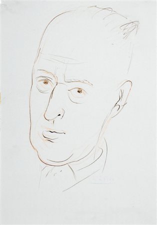 Marino Marini Pistoia 1901 - Viareggio 1980 Ritratto Inchiostro e matita su...