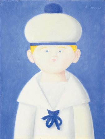 Antonio Bueno Berlino 1918 - Fiesole (Fi) 1984 Marinaretto Olio su tela, cm....