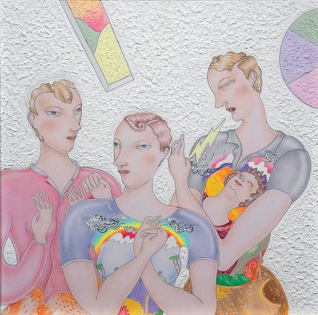 Luca Alinari Firenze 1943 Senza titolo, 2009 Acrilico e resina su tavola, cm....