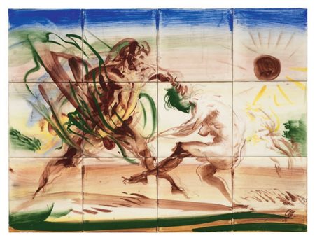 Pietro Annigoni Milano 1910 - Firenze 1988 Fauno, 1965 Ceramica dipinta, cm....