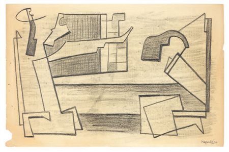 Alberto Magnelli Firenze 1888 - Meudon 1971 Composizione, 1936 Carboncino su...