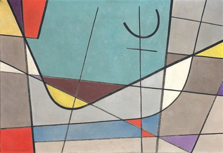 Jean Leppien Luneborg 1910 - Courbevoie 1991 Komposition, 1949 Olio su tela,...