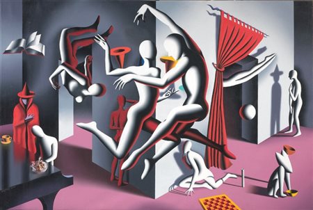Mark Kostabi Los Angeles 1960 The Sound of Levitation, 2001 Olio su tela, cm....