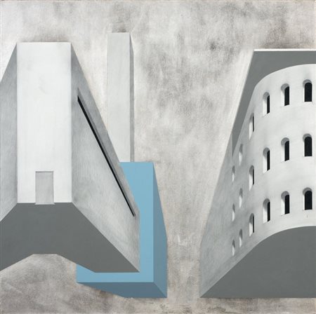 Paolo Fiorentino Roma 1966 Blu Argento, 2007 Tecnica mista e foglia d'argento...