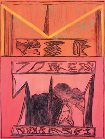 Riccardo Licata Torino 1929 Senza titolo, 1970 Tecnica mista su tela, cm....