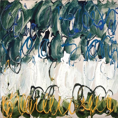 Mario Schifano Homs 1934 - Roma 1998 Orto botanico, 1983 Smalto e acrilico su...