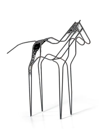 Luigi Mainolfi Rotondi (Av) 1948 Cavallo Scultura in ferro, cm. 63,5 h....