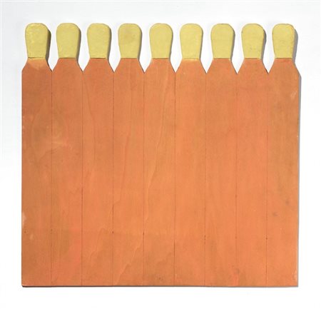 Raymond Hains Dinard 1926 - Parigi 2005 Saffa, 1966 Legno dipinto, cm....