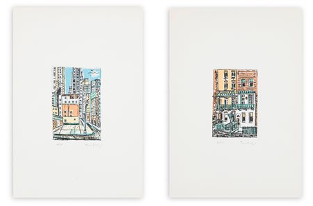 ORFEO TAMBURI (1910-1994) - Lotto unico composto da 2 litografie