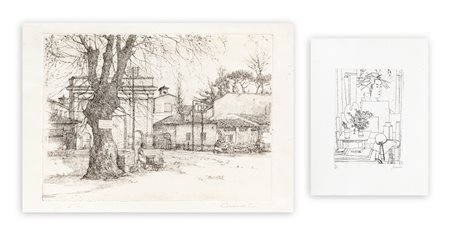 AUTORI VARI (BIASION E CASANOVA) - Lotto unico composto da 2 opere grafiche
