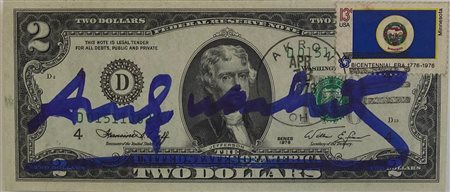 Andy Warhol “2 dollars” (Thomas Jefferson) 1976