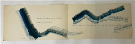 Anna Staritsky "J'écris devant un précipice" 1956
tecnica mista su carta
foglio