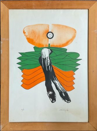 Umberto Mariani - Concetto Pozzati 

Due litografie a colori di soggetto e misu