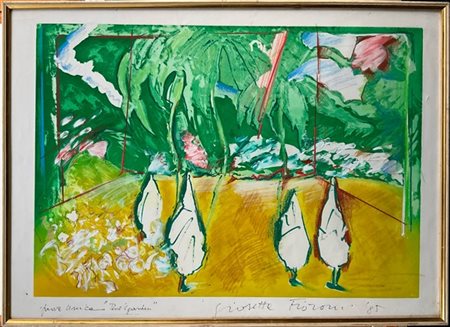 Giosetta Fioroni "Paul's Garden" 1985
acquatinta ritoccata ad olio - prova unica