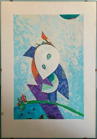 Gianni Dova "Senza titolo" 
serigrafia a colori
cm 96,5x67
firmata e numerata 69