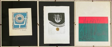 Lotto composto da un biglietto di auguri edito dalla Biennale di Venezia per il