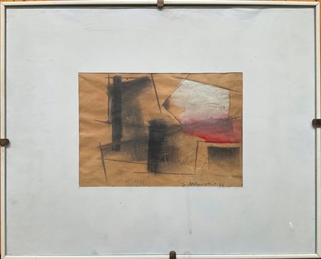 Firma indecifrata "Composizione" 1977, tecnica mista su carta
cm 14x20
firmata