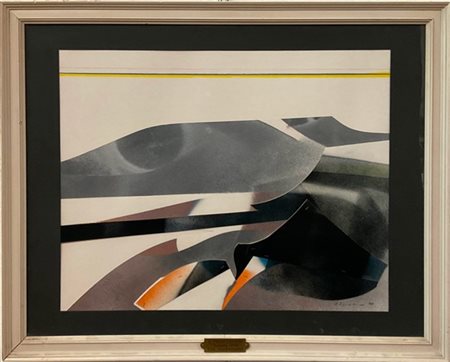 Edoardo Franceschini "Senza titolo" 1970
tecnica mista e collage su carta
cm 44x