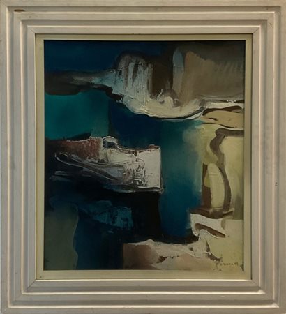 Mario Bionda "Scogliere bianche" 1969
olio su tela
cm 70x60
Firmato e datato in