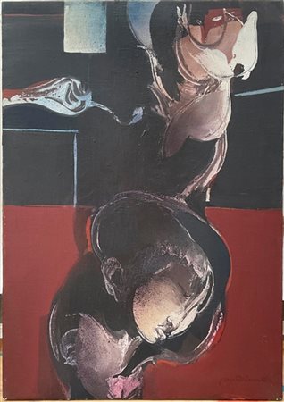 Mario Bionda "Minaccia dall'alto" 1974
tecnica mista su tela
cm 70x50
firmato in