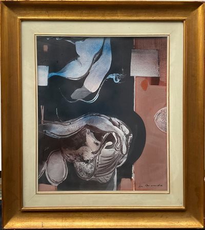 Mario Bionda "Senza titolo" 
tecnica mista su carta applicata su tela
cm 60x50
f