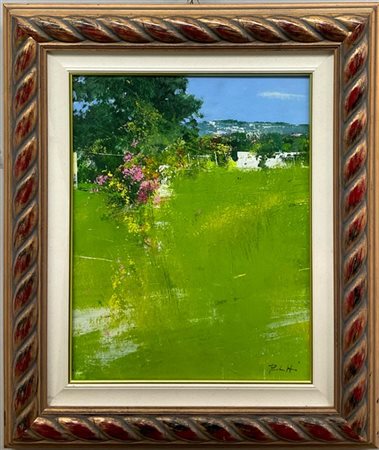 Antonio Pedretti "Campagna" 1990
tecnica mista su tela
cm 50x40
firmato in basso