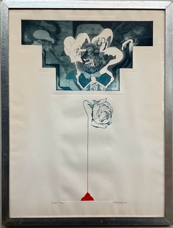 Stuart Berkeley "Oh no!" 1967
acquaforte e acquatinta a colori
cm 77x58,5
firmat