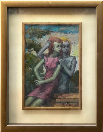 Franco Ferlenga "Senza titolo" 
olio su tela
cm 30x20
firmato in basso a destra;