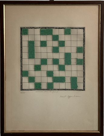 MERET OPPENHEIM "Journal dans la foret" 1975
acquaforte e feltro
(lastra cm 22x2