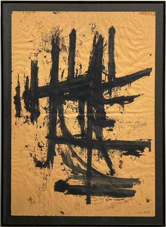 Umberto Milani "Senza titolo" 
tecnica mista su carta
cm 70x49
firmato in basso