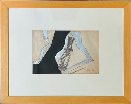 Giuseppe Spagnulo "Senza titolo" 1967
tecnica mista su carta
cm 24x35
firmato e