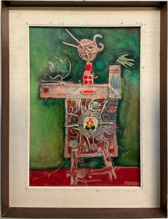 Mario Persico "Senza titolo" 1959
tecnica mista e collage su tavola
cm 50x34
fir