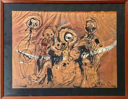 Mario Persico "Senza titolo" Anni '50
tecnica mista su carta
cm 45x60
firmata in