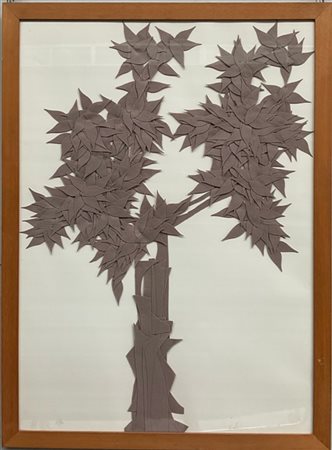 Mario Ceroli "Senza titolo" 
multiplo in feltro su carta
cm 98x68,5
firmato e nu