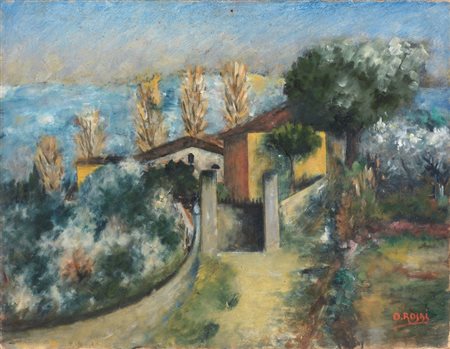 Ottone Rosai Firenze 1895 - Ivrea (To) 1957 Viuzzo delle corti, 1922 Olio su...
