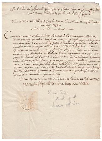 Michele Spinelli (XVIII-XIX secolo), Storia Ecclesiastica