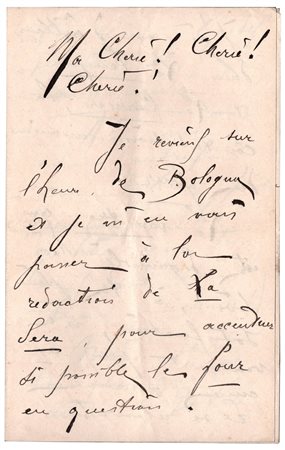 Filippo Tommaso Marinetti (Alessandria d'Egitto 1876 - Bellagio 1944), Lettera d'amore a Severina Javelli