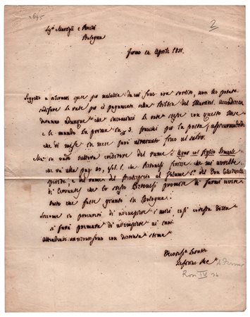 Zeffirino Re (Cesena 1772 - Fermo 1864), Agli editori Marsigli e Rocchi