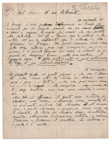 Bonaventura Tecchi (Bagnoregio 1896 - Roma 1968), Lo studio dei classici come esercizio del carattere